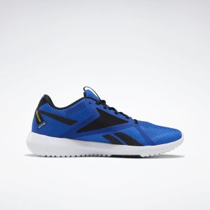 Reebok Flexagon Force 2.0 Trainingsschuhe Herren - Blau/Schwarz/Gelb - DE 689-ABJ